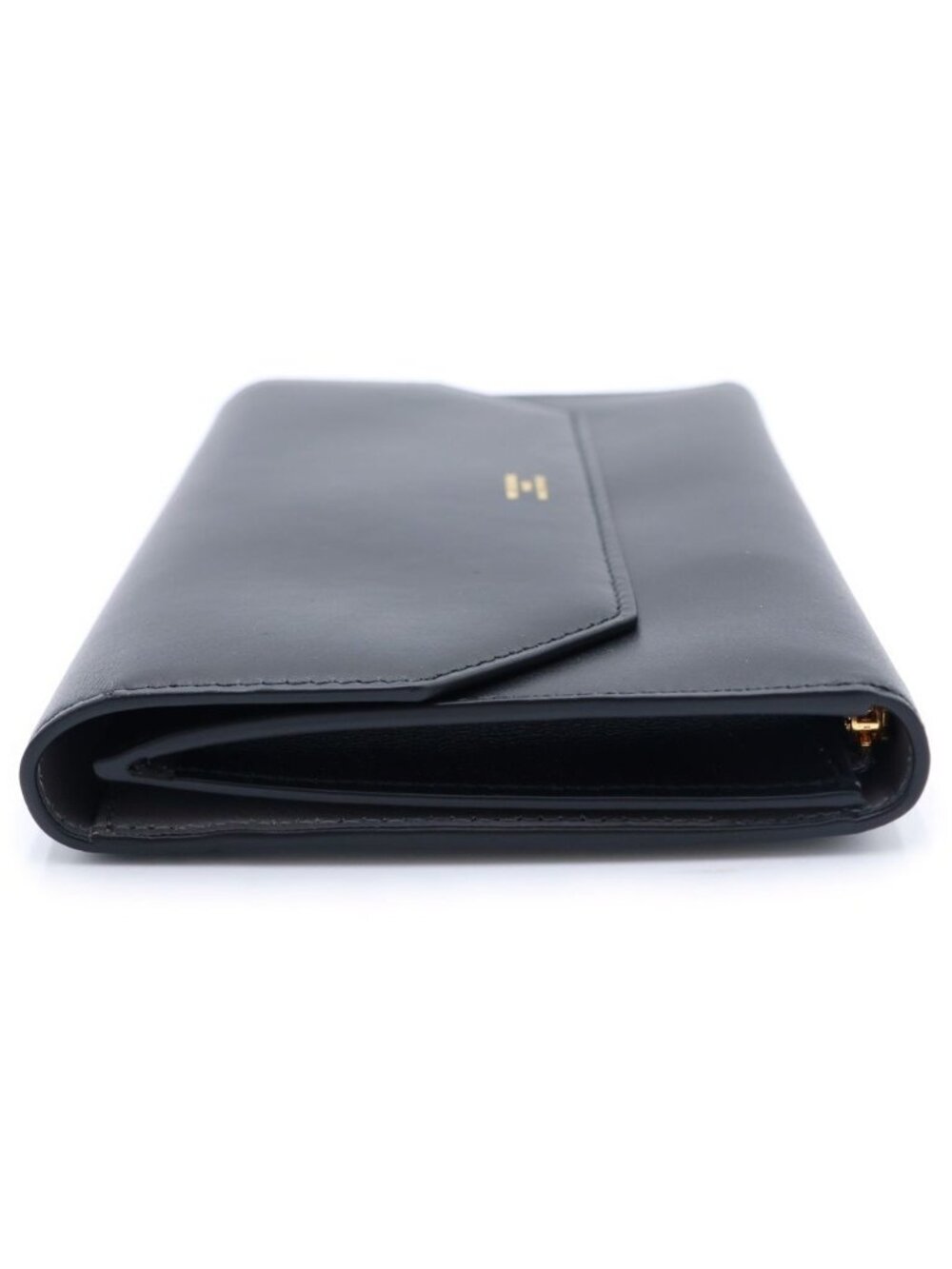 Balenciaga Envelope Slim Wallet Card Case Black Gray Leather - Picture 3 of 6